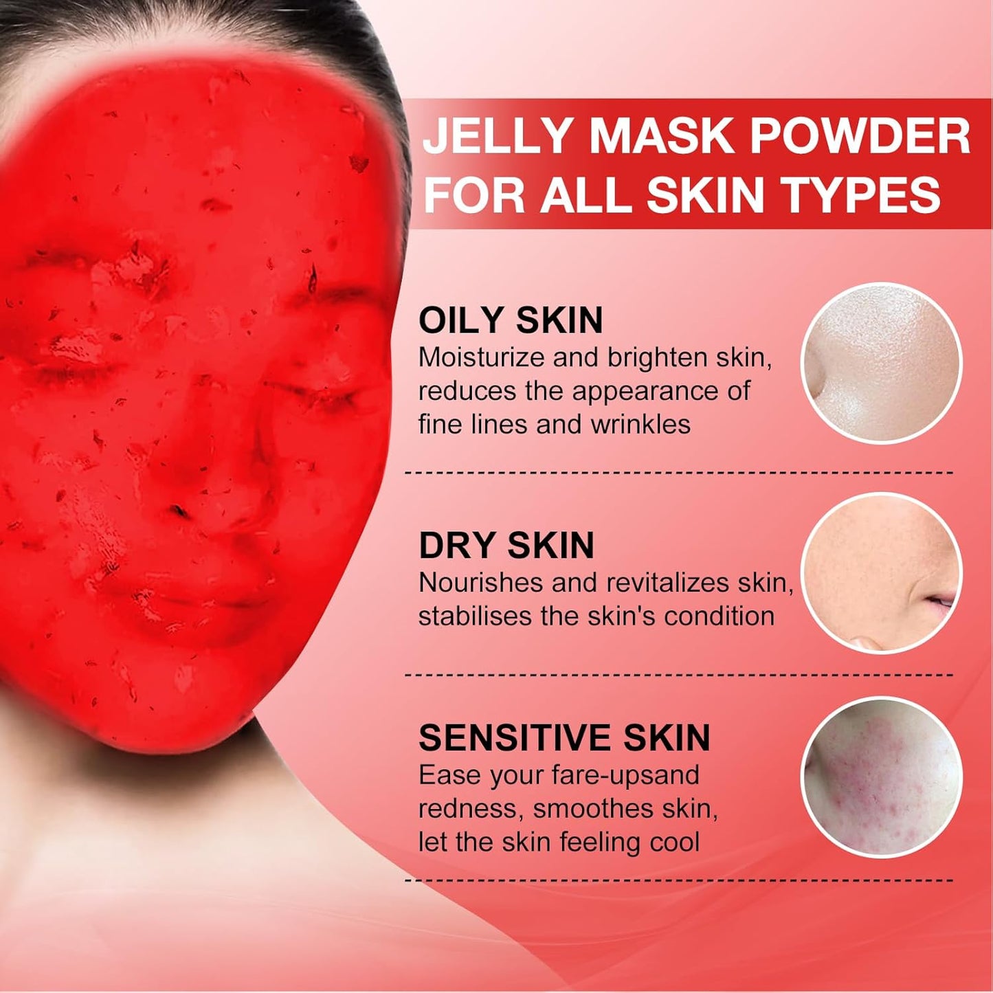 Jelly Mask for Facials Professional, Hydrating & Moisturizing Peel-Off Natural Gel Face Mask SkinCare, Professional Spa Use Jelly Face Masks, Deep Hydration & Glow 23 Fl Oz (Polylactic Acid)