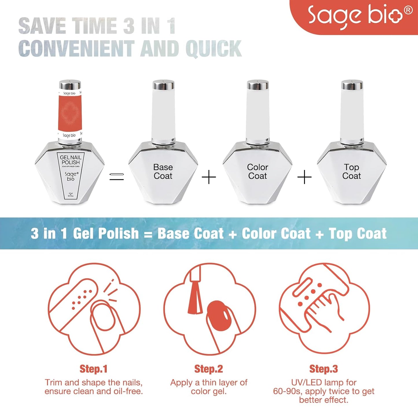 Multifunctional Cat Eye Gel Nail Polish, No Base or Top Coat Required, 15ml, Lasts Up to 4 Weeks, UV/LED Cured, Easy Application, R119