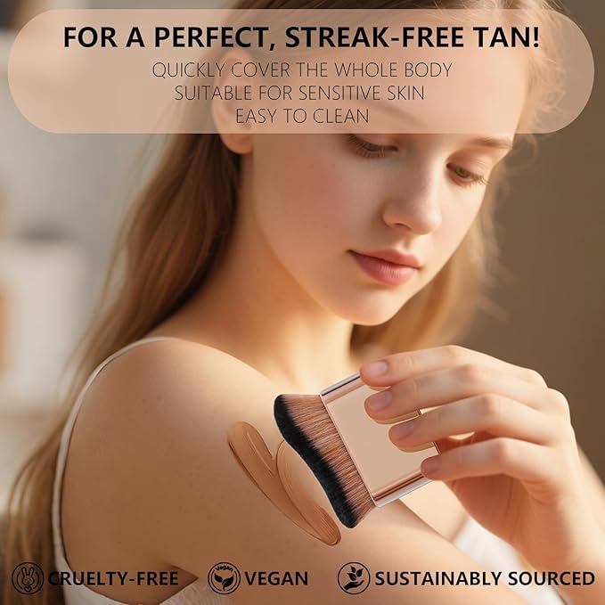 docolor Self Tanner Brush Body Makeup Brush for Flawless Face and Body Makeup, Sunless Tanner Blending Brush Body Brush for Self Tanner, Bronzer, Foundation, Vegan & Cruelty Free
