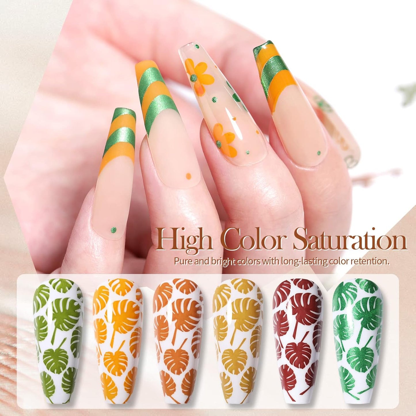 BORN PRETTY Stamping Nail Polish 12Colors Fall Winter Stamping Polish Set for Stamp Nails