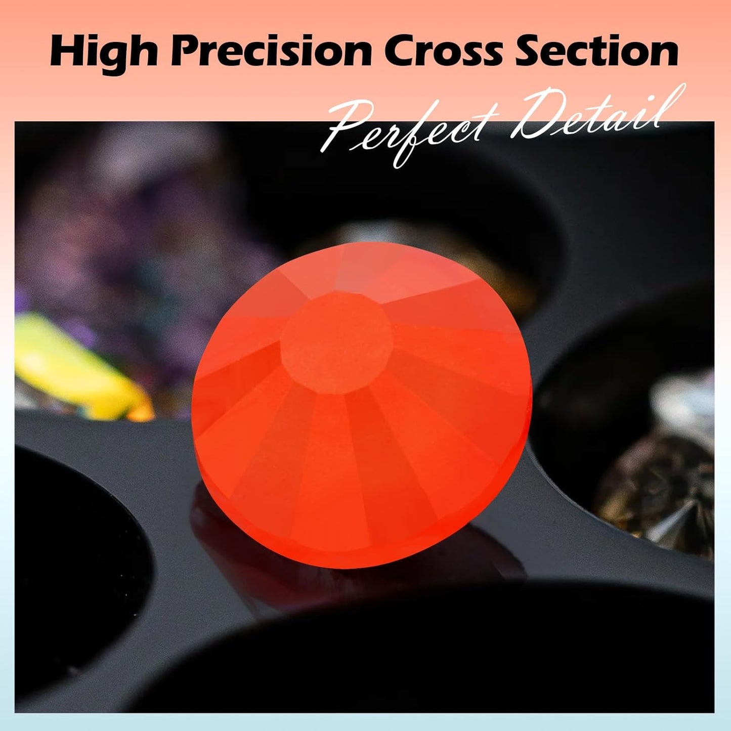 Neon Hyacinth Flatback Rhinestones, Glass Rhinestones for Nail Art and Craft, Glue Fix, Loose Crystal Gemstones(Neon Hyacinth, SS6, 1440pcs, 1.9-2.0mm)