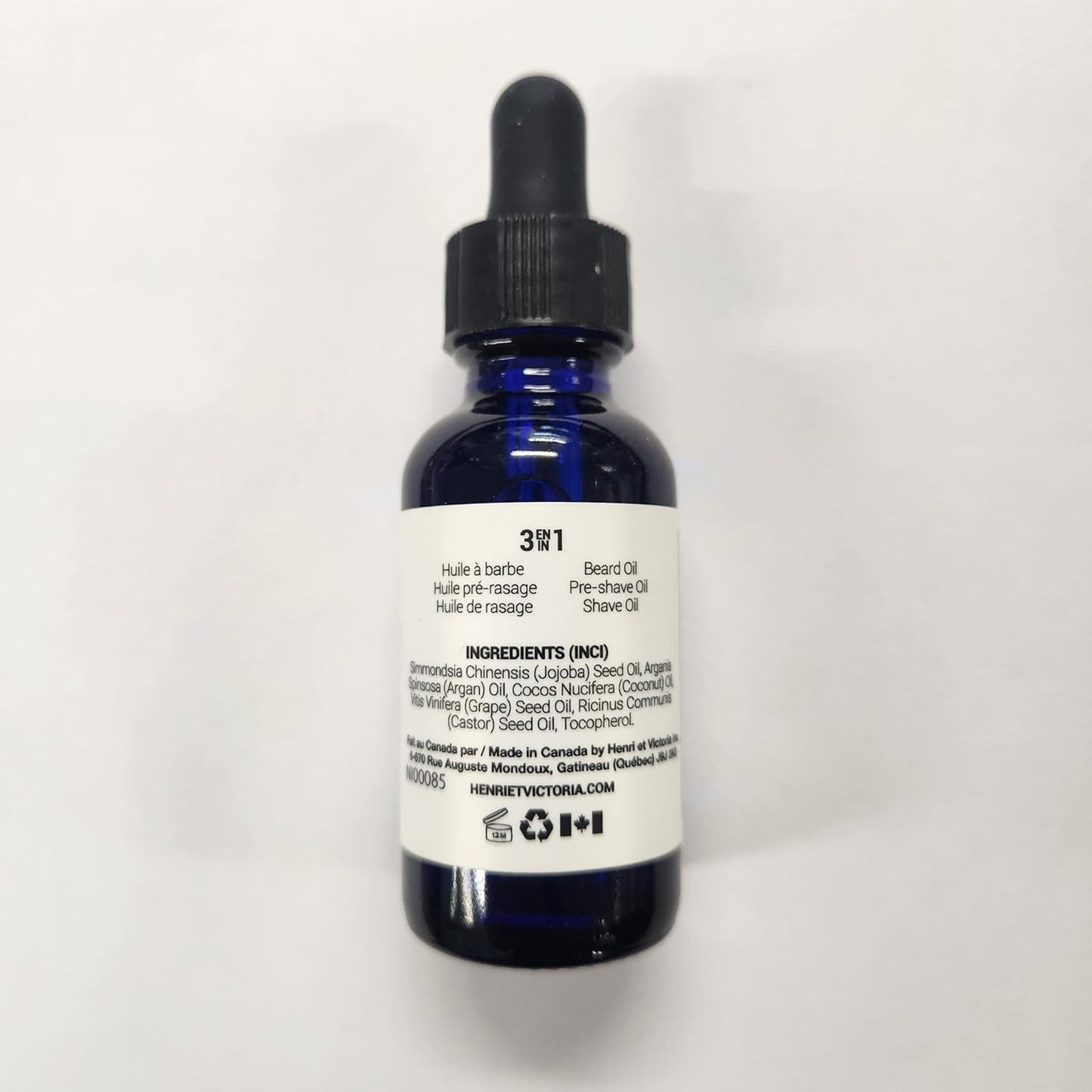 Beard Oil Fragrance-Free, Unscented | Canadian Made by Skilled Artisan | Moisturizing, Non-Greasy, Natural Ingredients | 28g (1oz)