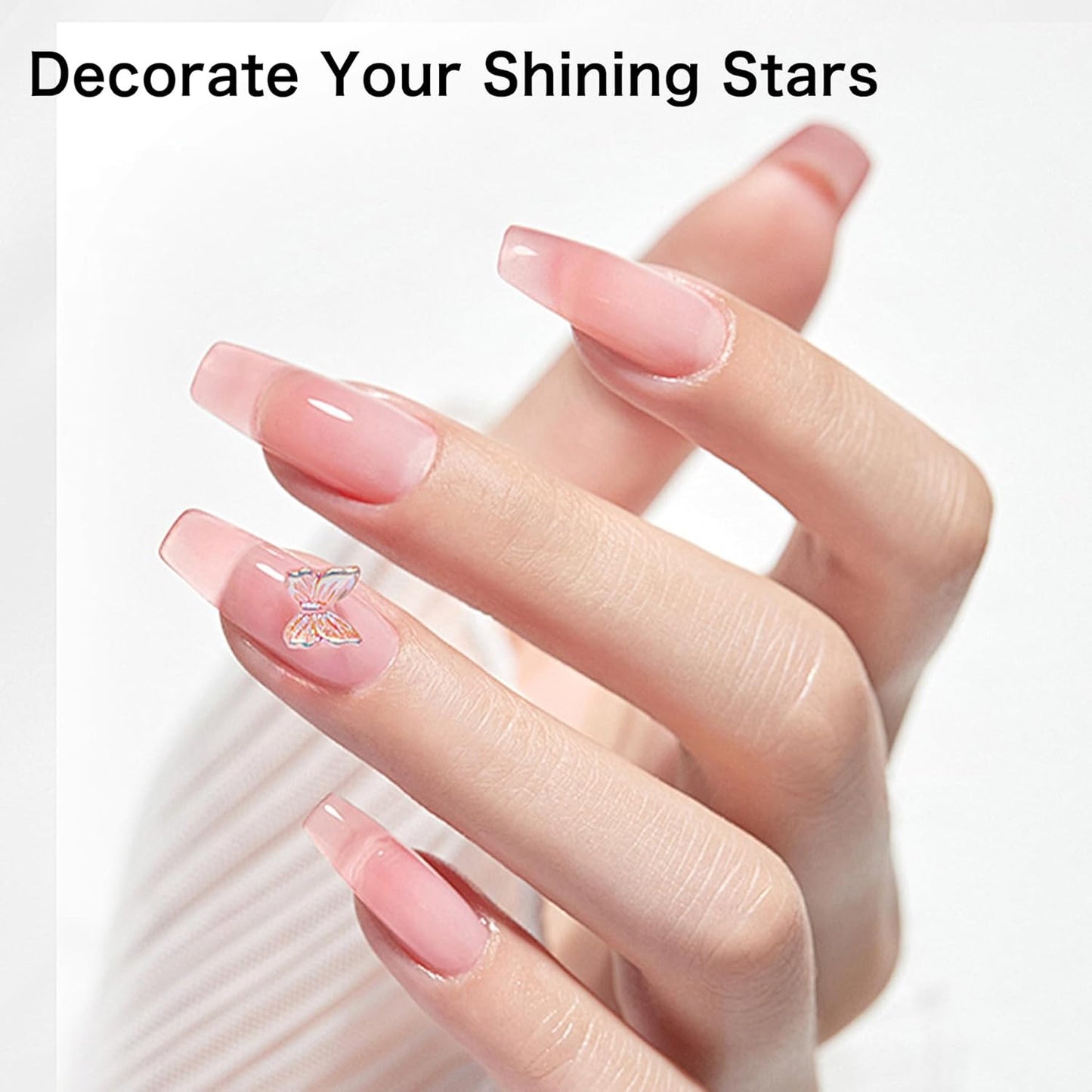 Solid Gel Nail Tips: Semi Solid Soft Nail Glue for Press Super Strong Fake Nail Glue Acrylic Nails Polygel - 20g Clear Nail for Art Salon Long Lasting Builder UV Lamp Curing Needed