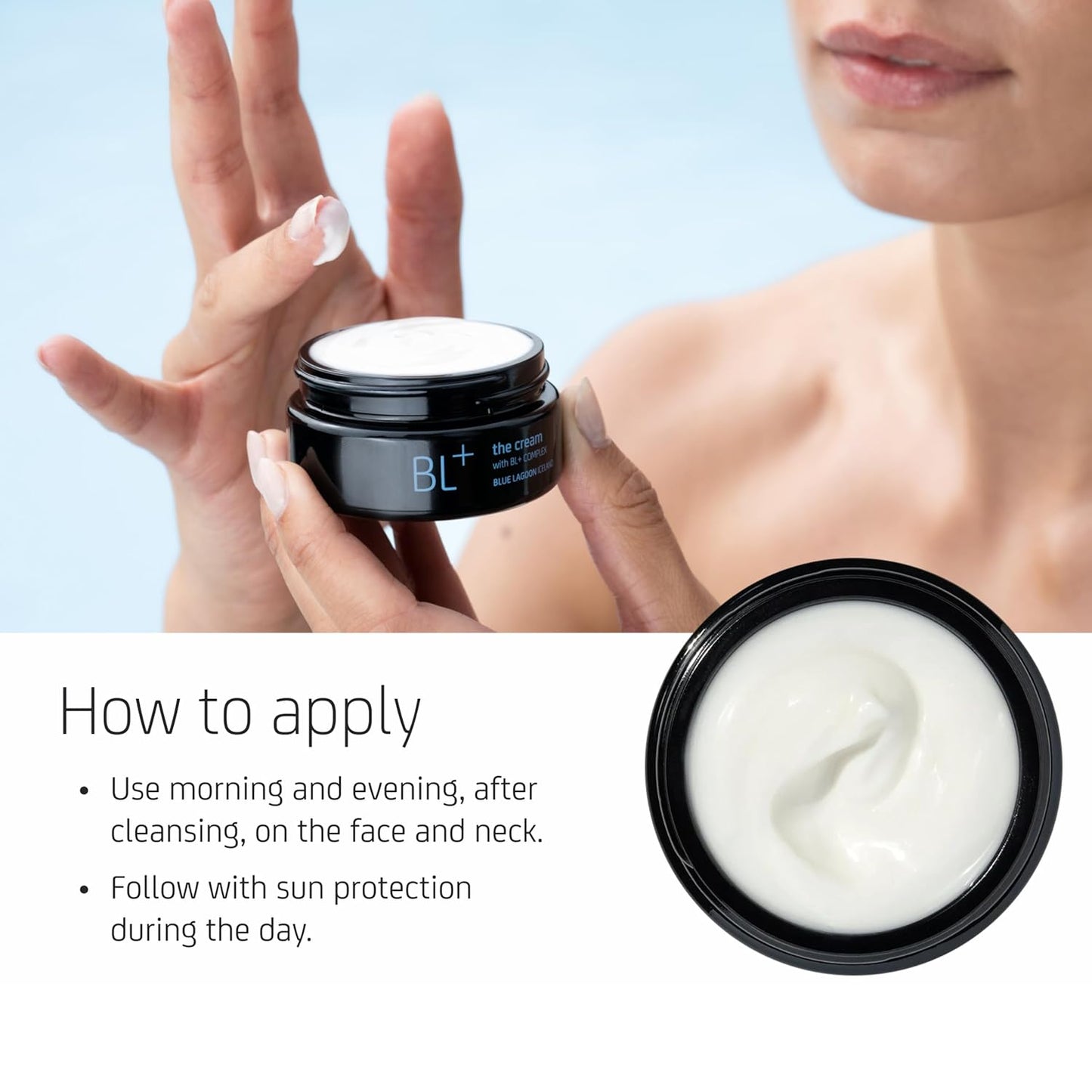 Blue Lagoon - BL+ The Cream Whipped Facial Moisturizer | Sustainable, Bioactive Luxury Skincare (Mini, 0.5 oz | 15 ml)