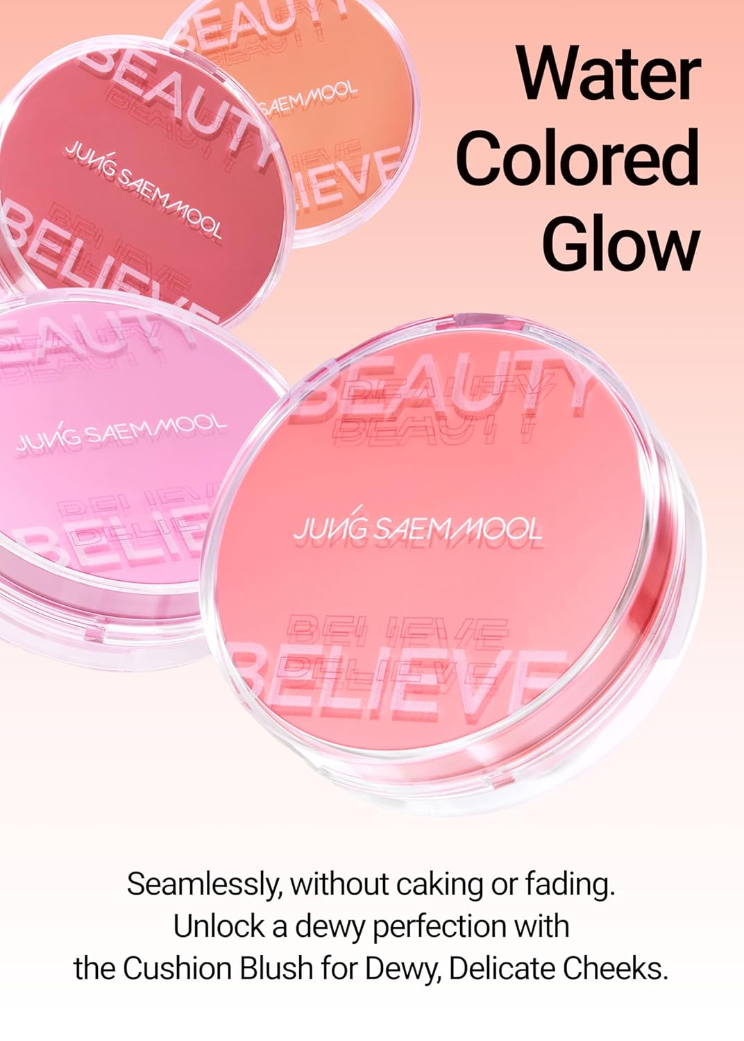 JUNGSAEMMOOL Artist Cushion Blush (Rare Rose) | Easy to Blend, Lightweight, Hydrating Korean Makeup Cushion Blush for Dewy & Glowing Cheeks