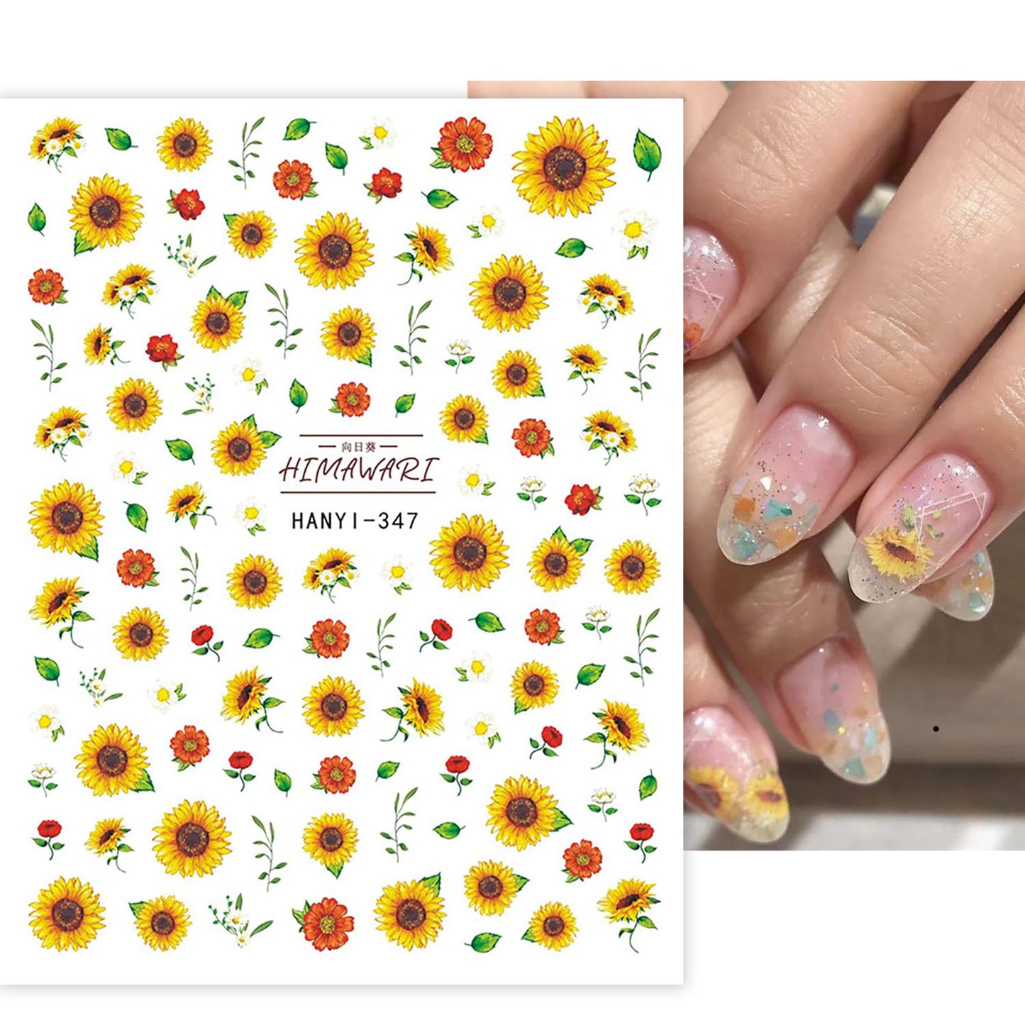 8 Sheets Nail Art Stickers Summer Beach Palm Coconut Tree 3D Self-Adhesive Nail Decals Tropic Plantain Leaf Fruit Sunflower Designs Nail Decorations DIY Acrylic Nail Supplies for Women Girls Manicure Art