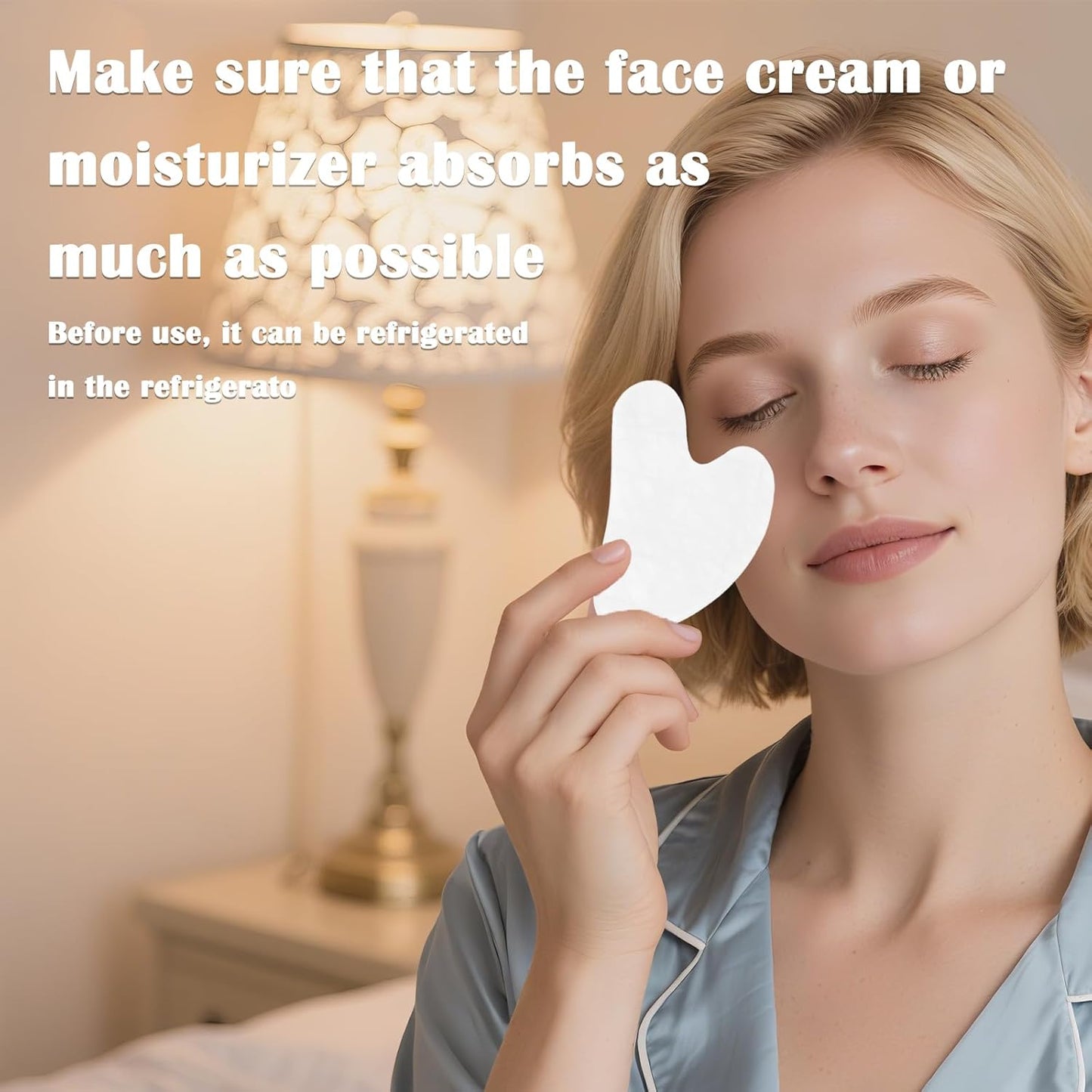 Natural Jade Roller & Gua Sha Set for Face, Facial Massager Tool for Skin Tightening, Anti-Aging, Puffiness Relief, Lymphatic Drainage - Spa Skincare Gift Set for Women (White)