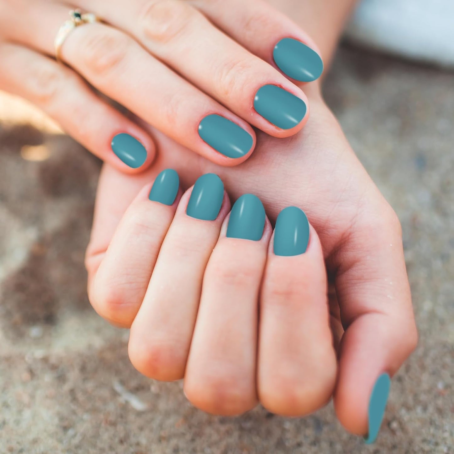 Semi Cured Gel Nail Strips-Salon Quality Semi-Cured Gel Press On Nails Stickers Works with Any UV/LED Lamps Quick DIY Nail Art Manicure Kits for Women at Home(Washing Jean)