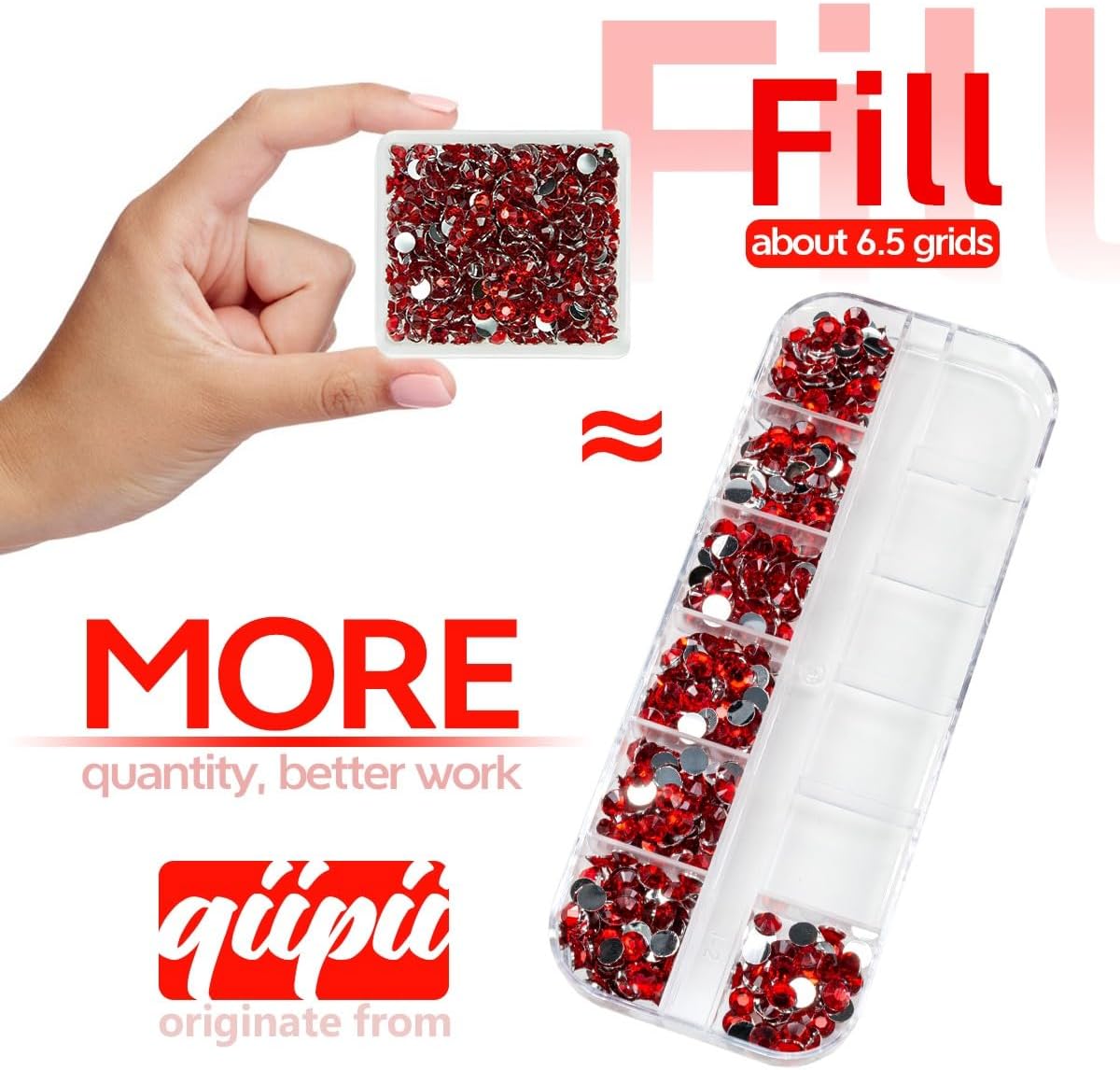 Red Crystal Resin Rhinestones w B7000 Jewelry Glue for Bedazzling Crafting Siam Red Flatback Stones 3mm 4mm 5mm 6mm Ruby Red Diamonds Crystals Gems Charms for Nails Face Makeup Tumblers Crafts