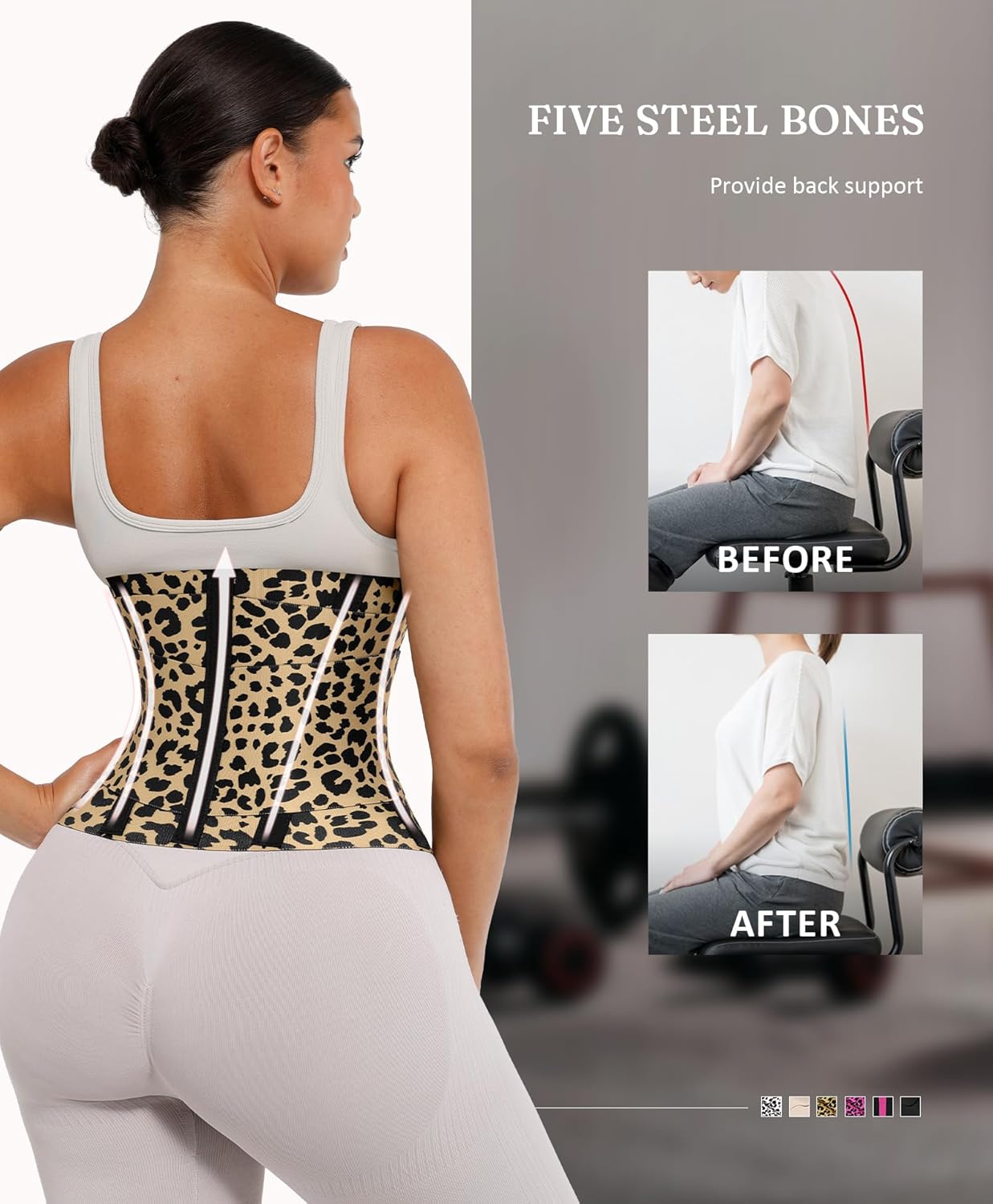 FeelinGirl Waist Trainer Long Torso Waist Cincher Trimmer Ab Belt Tummy Control Body Shaper Triple Wrap Women and Men