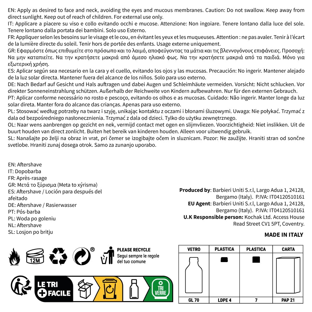 The Goodfellas' smile, ABYSSO (Fresh Citrus, Floral, Oak) Aftershave Lotion, Refreshes & Tones, 100ml, Made In Italy