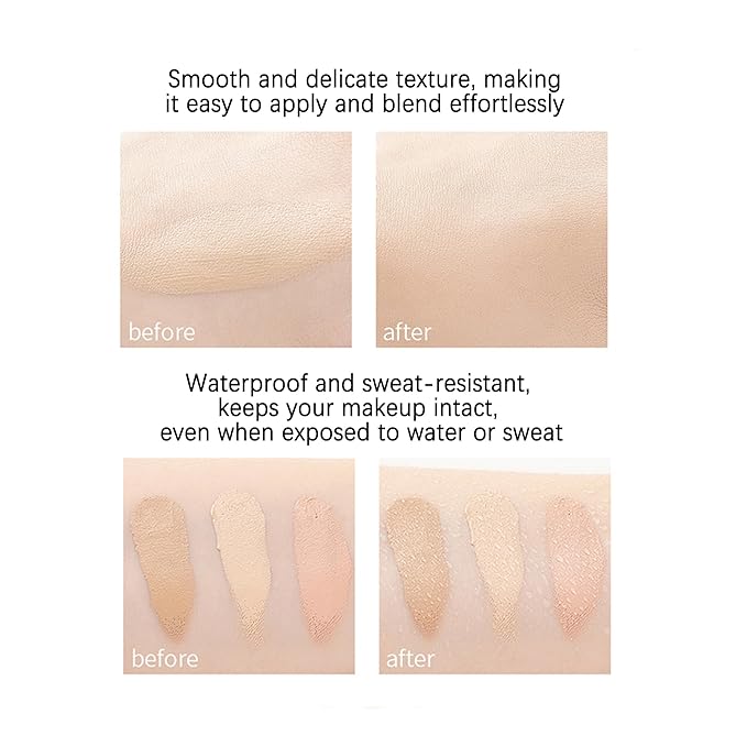 Mallofusa Single Color Face Makeup Concealer Foundation Palette Creamy Moisturizing Contouring 0.49oz (Light Coffee)