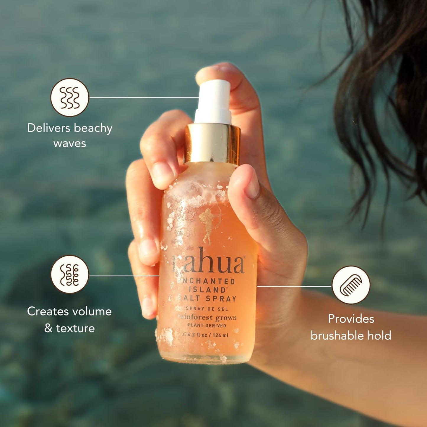 Rahua Women's Enchanted Island Salt Spray, Black, 4.2 Fl Oz (Pack of 1)