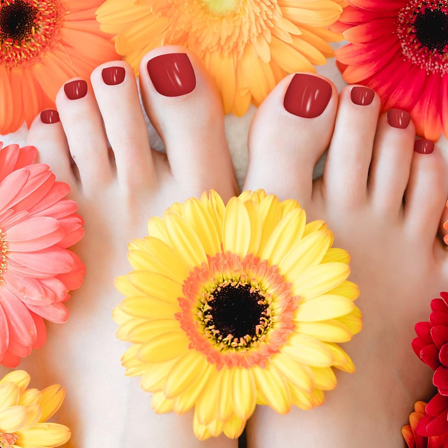 Maitys 352 Pieces 16 Sheets Toenail Polish Stickers Strips Adhesive Toe Nail Wraps Full Wraps Polish Strips DIY Manicure Decal with 2 Pieces Nail Files(Chic Color)