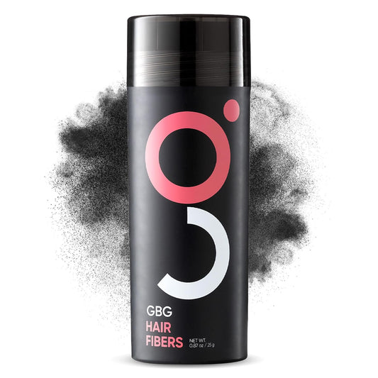 GBG Hair Fibers for Thinning Hair & Bald Spots (Black) - 25g Bottle - Conceals Hair Loss - Instant Cover Up & Volume in 30 Seconds, Hair Powder for Women & Men - Cruelty Free