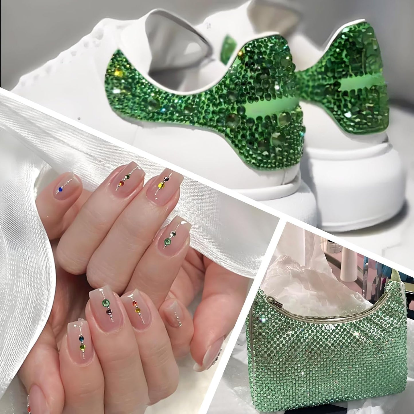 5000 PCS SS6 Flatback Rhinestones,12-Facet Diamond-Cut Glass Gems for Nail Art,Clothing,DIY Crafts,Glue-On Decoration Stones with Silver Backing,Peridot