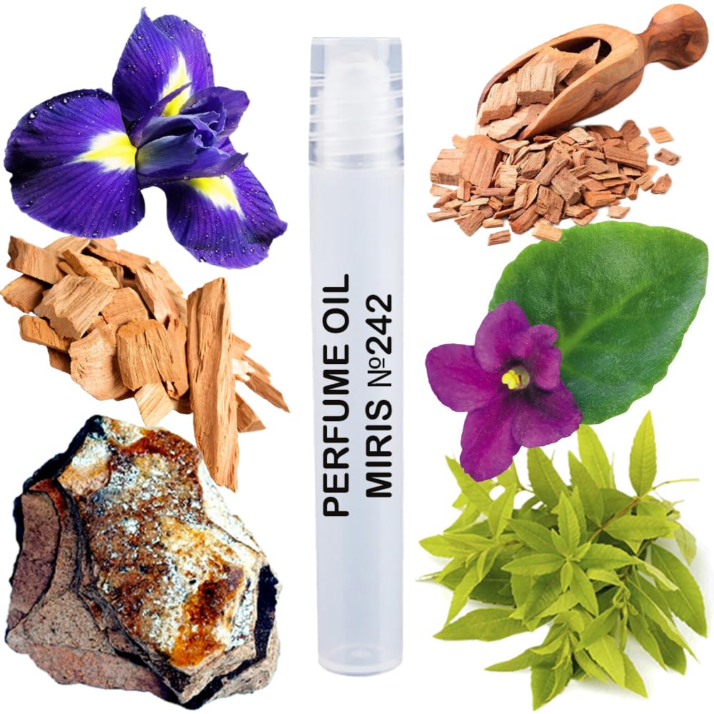 MIRIS Perfume Oil No. 242, Inspired by Green Irish Tweed, Long-Lasting Men Roll-On, Rollerball 0.34 Fl Oz / 10 ml