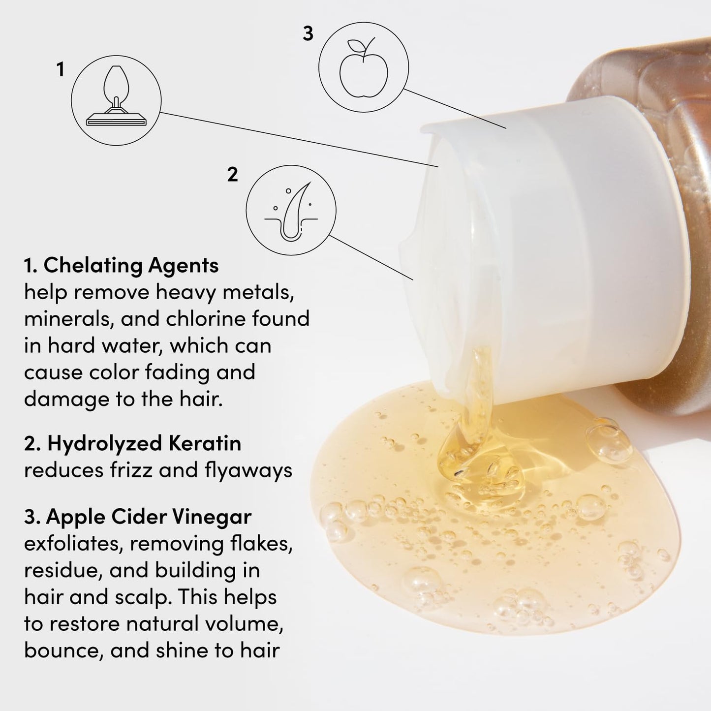 OUAI Detox Shampoo Refill - Clarifying Shampoo for Build Up, Dirt, Oil, Product and Hard Water - Apple Cider Vinegar & Keratin for Clean, Refreshed Hair - Sulfate-Free Hair Care (32 oz)