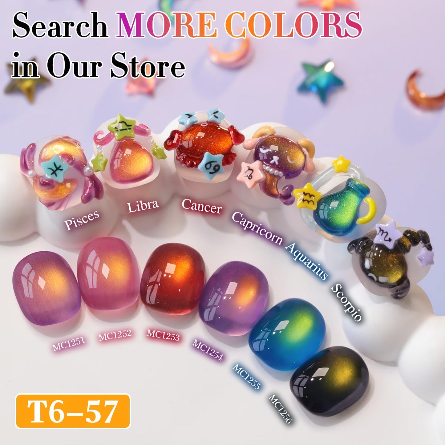 Double Rhythm Jelly Glass Cat Eye Gel Polish with Magnet 15ML Holographic Glitter Shimmer Translucent Sheer Color Magnetic Nail Polish Salon DIY at Home (Golden Black-MC1256)