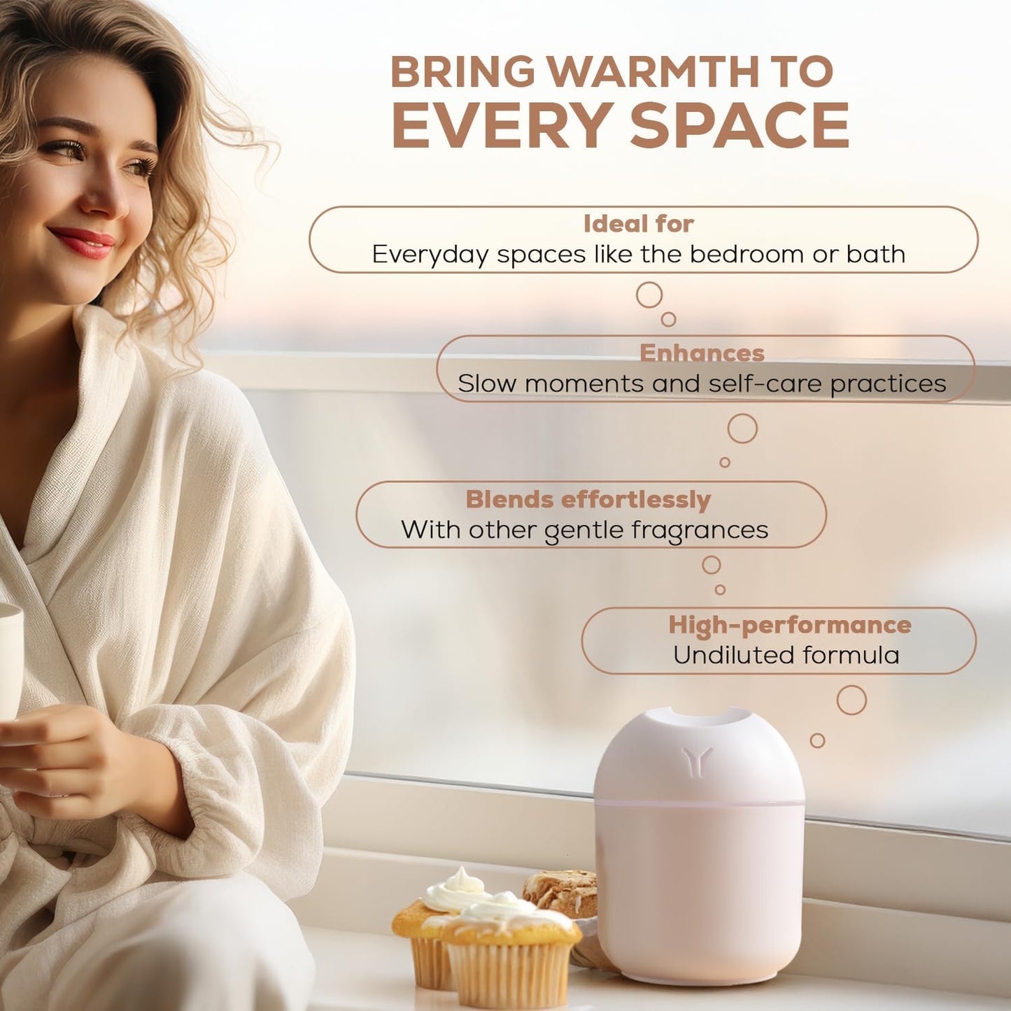 Aroma Country Whipped Vanilla Diffuser Oil - Luxury Essential Oils for Diffuser Refill & Air Freshener Room Spray - Long-Lasting & Natural Home Fragrance, Vanilla Oil for Diffusers (8.5 Fl. oz)