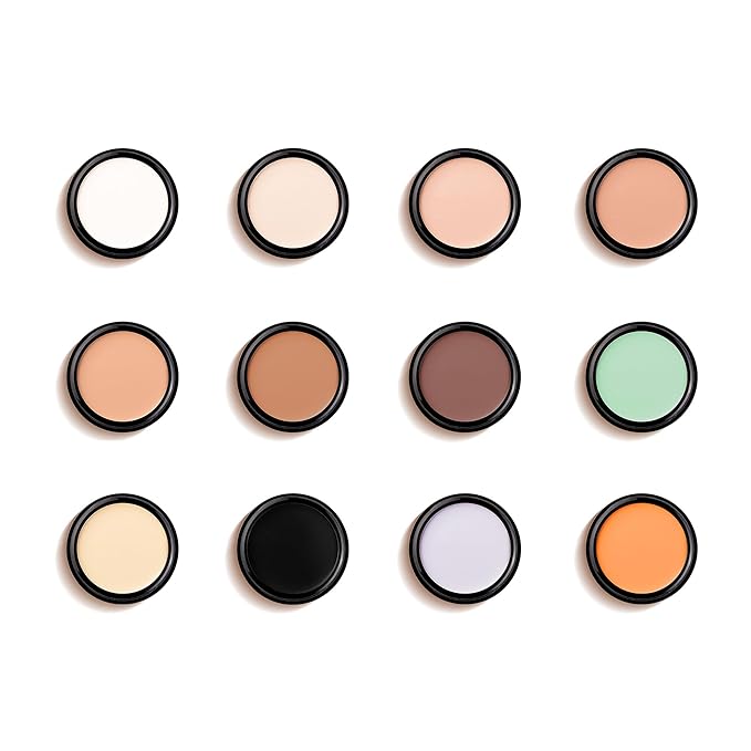 Mallofusa Single Color Face Makeup Concealer Foundation Palette Creamy Moisturizing Concealing 0.49oz (Medium Beige)