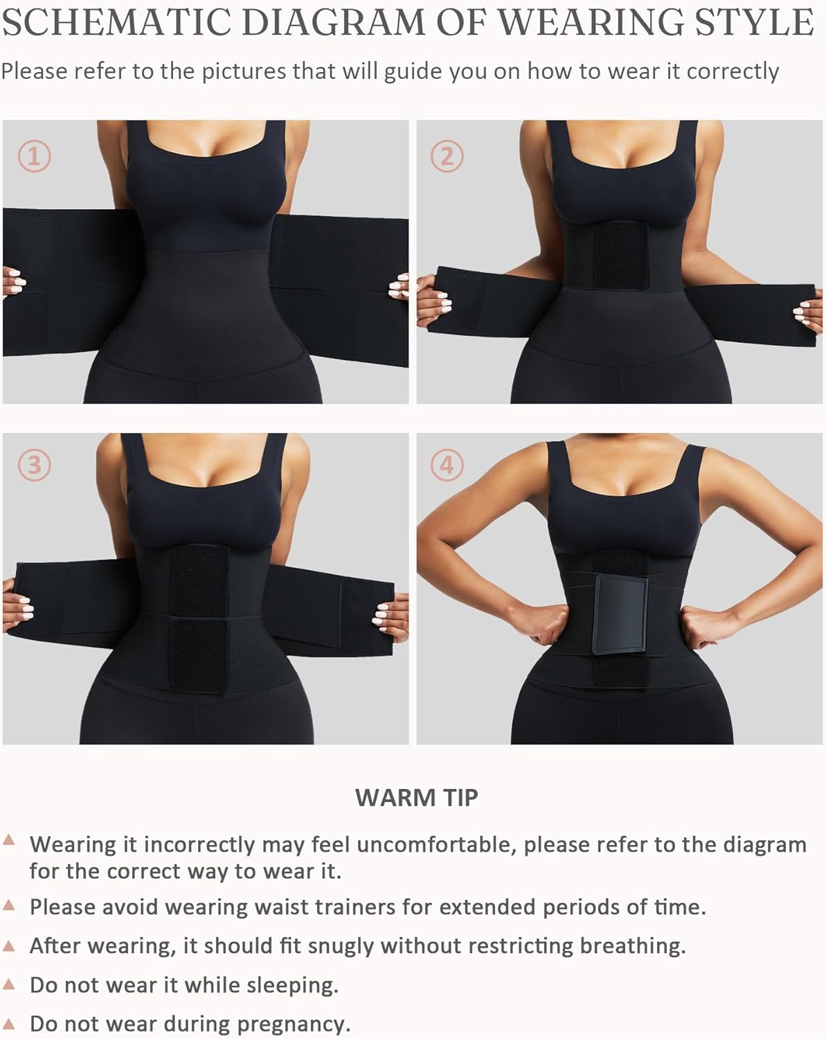 FeelinGirl Waist Trainer Long Torso Waist Cincher Trimmer Ab Belt Tummy Control Body Shaper Triple Wrap Women and Men