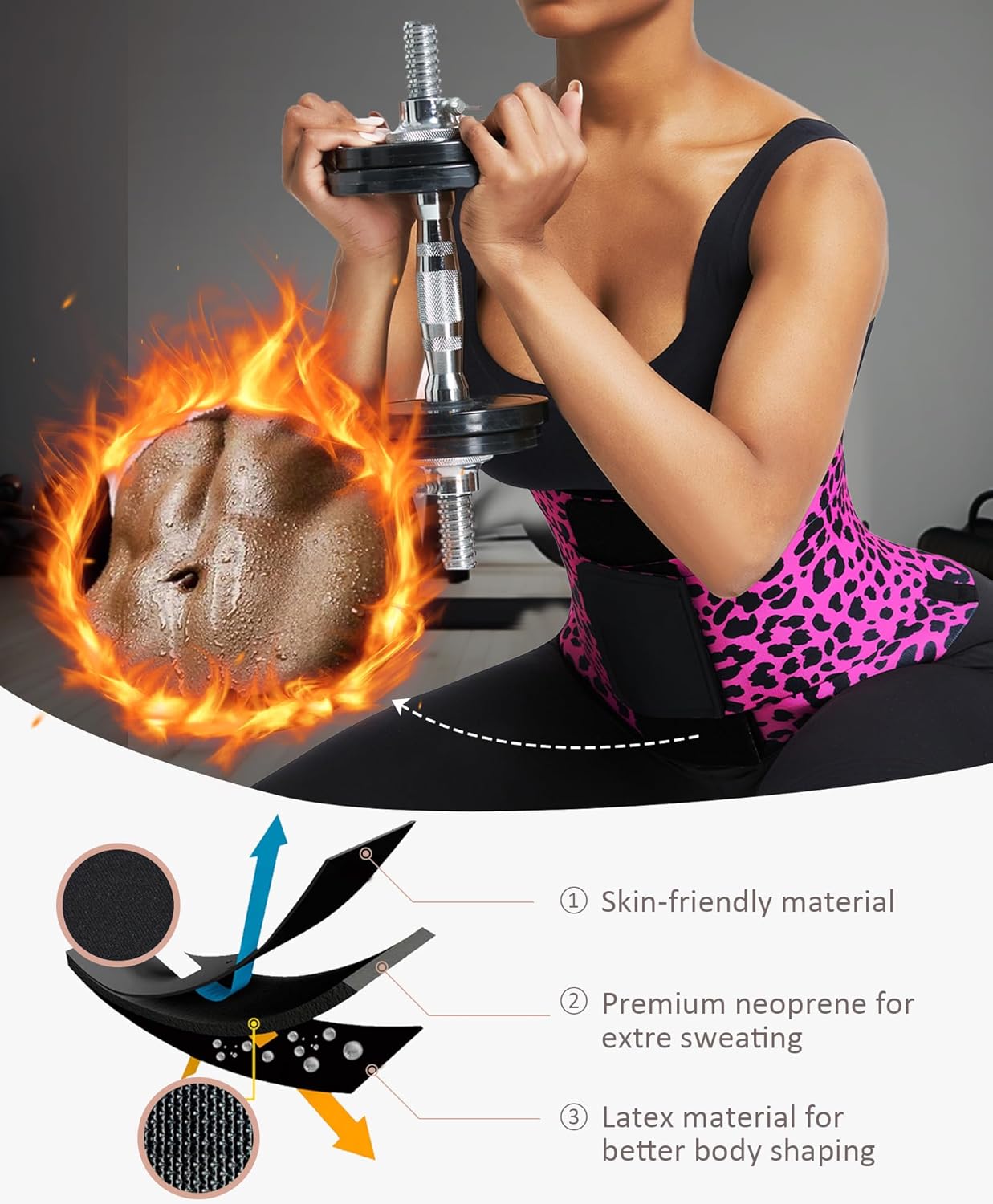 FeelinGirl Waist Trainer Belt Waist Cincher Trimmer Ab Belt Tummy Control Body Shaper with Triple Wrap Women and Men