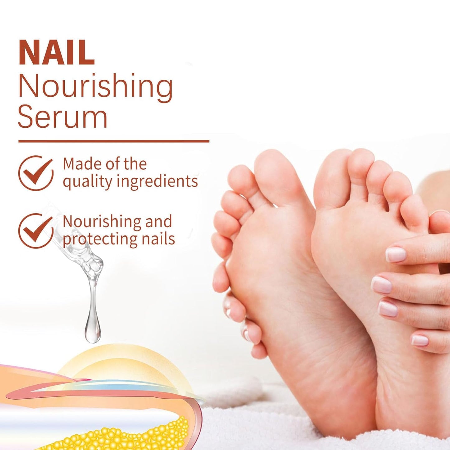 Nail Spray, Long Lasting Nail Polish, 7Days Nail Treatment, Keeps Feet Fresh & Dry All Day, for All Nail Types (1 pc)