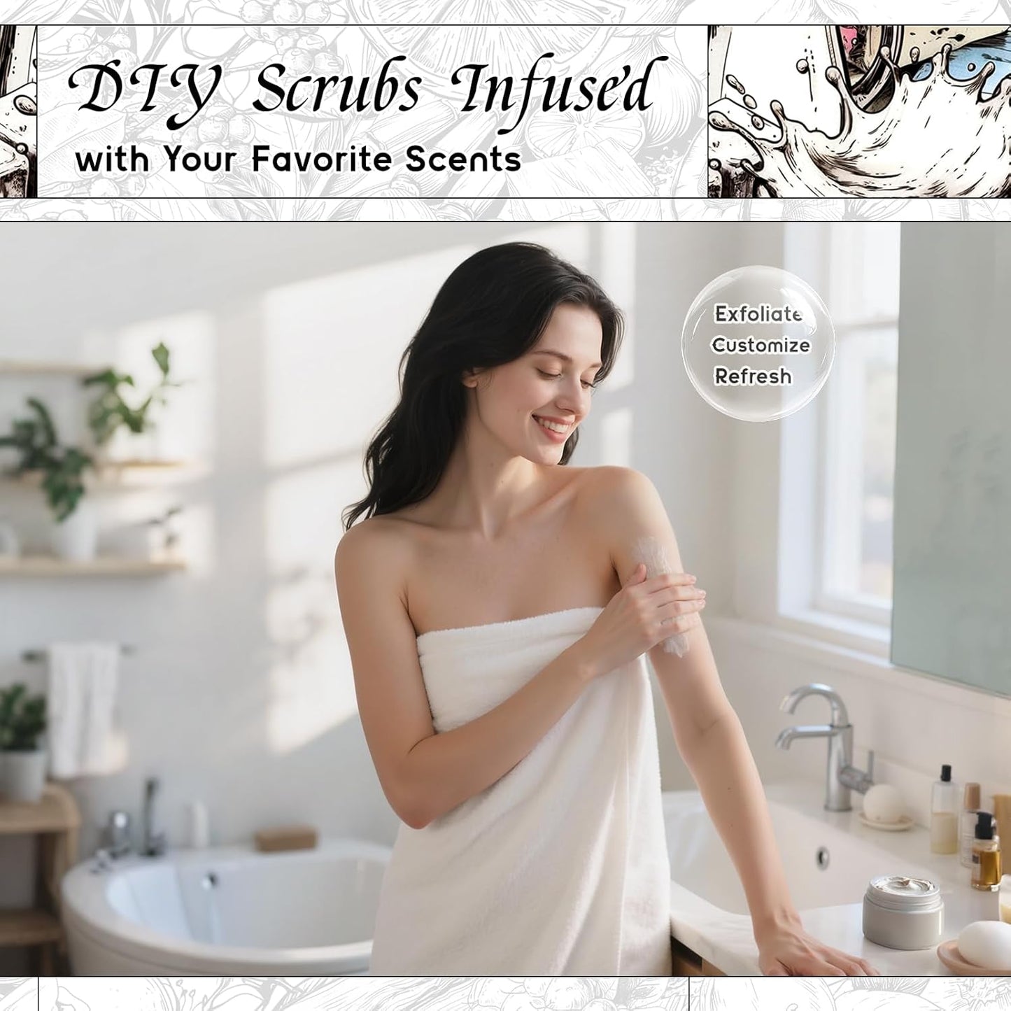 HIQILI Pure Milk Fragrance Oil for Home Diffuser, Ideal for Making Soap, Candles, Sugar Scrub, Skin & Body, Pet Safe - 5.07 Fl Oz