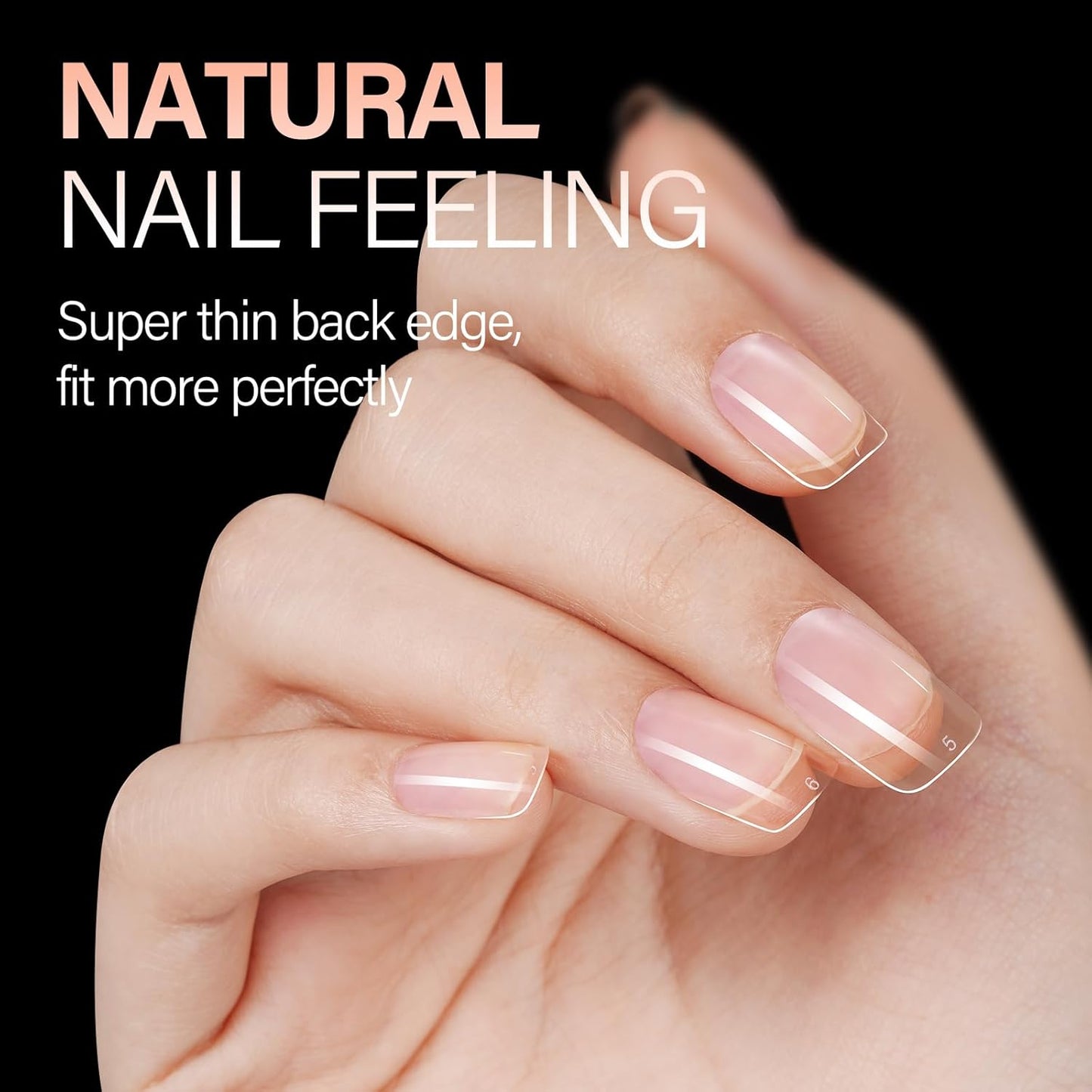 AILLSA Extra Short Square Nail Tips Clear Full Cover Gelly Press on Nails Gel False Nail Tips Preshaped Acrylic Fake Soft Nail Tips for DIY Home Salon Gift, 504PCS 10 Sizes