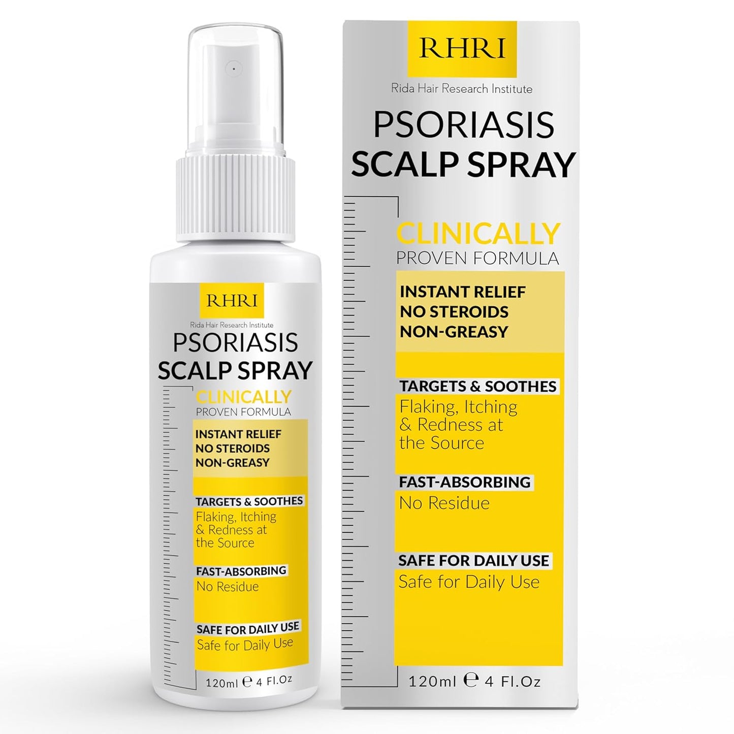 Psoriasis Scalp Spray | Psoriasis and Dandruff Treatment for Scalp Yeast Infections, Psoriasis Flare-Ups & Folliculitis | Antifungal Ringworm Itchy Scalp Spray for Psoriasis, Dryness