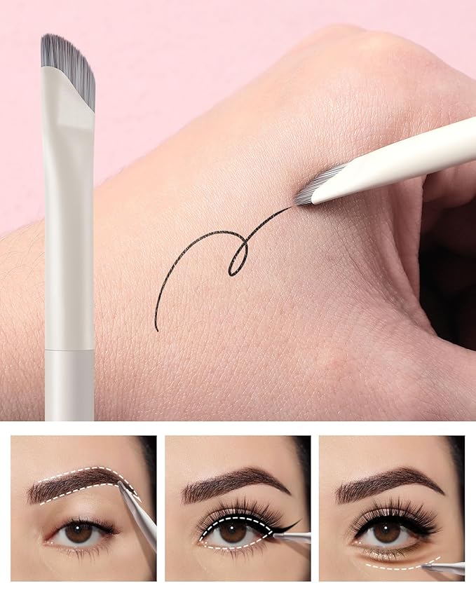 EIGSHOW Dual-Ended Precision Eyebrow Brush and Comb for Eyeliner Lining, Sculpting Brows, Professional Eye Makeup Tools (D109B)