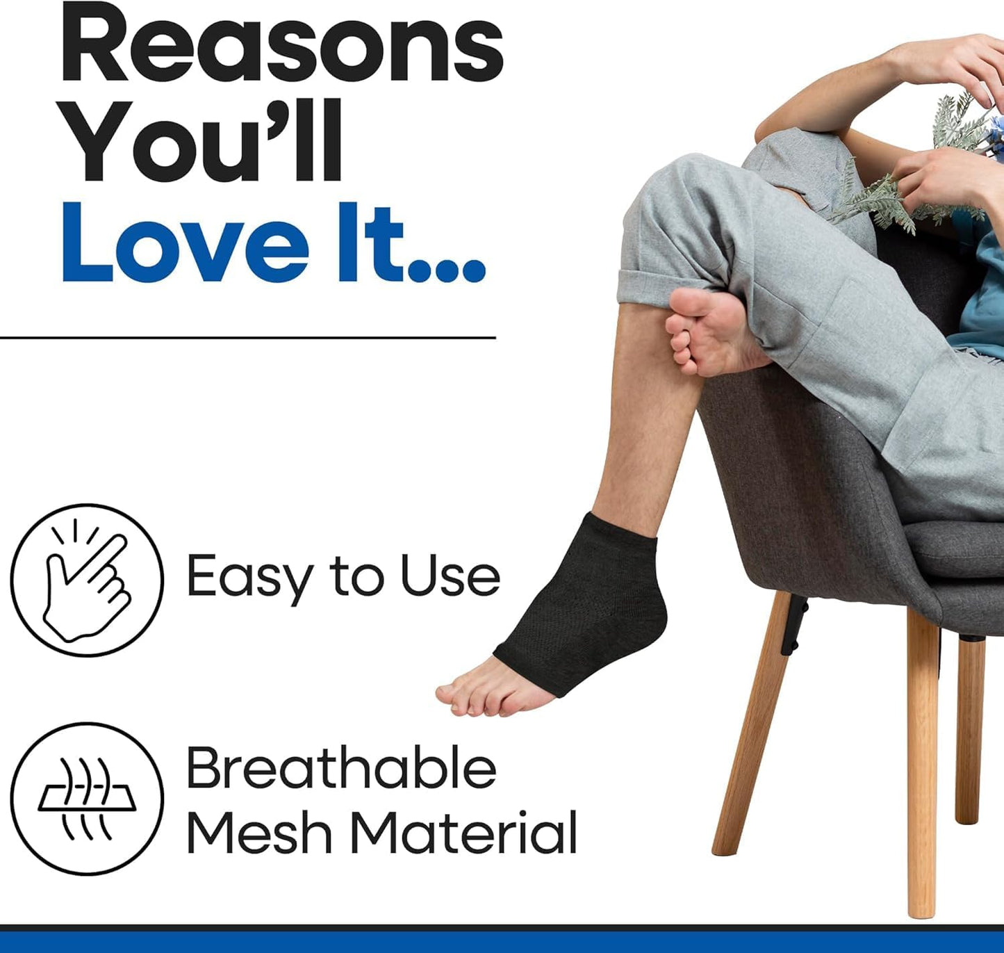 Moisturizing Socks | Cracked Heel Treatment with Aloe Vera | Moisturizer Foot Callus Remover | Aloe Socks for Cracked Heels & Dry Cracked Feet | Lotion Infused Gel Heel Socks (Fits Most)