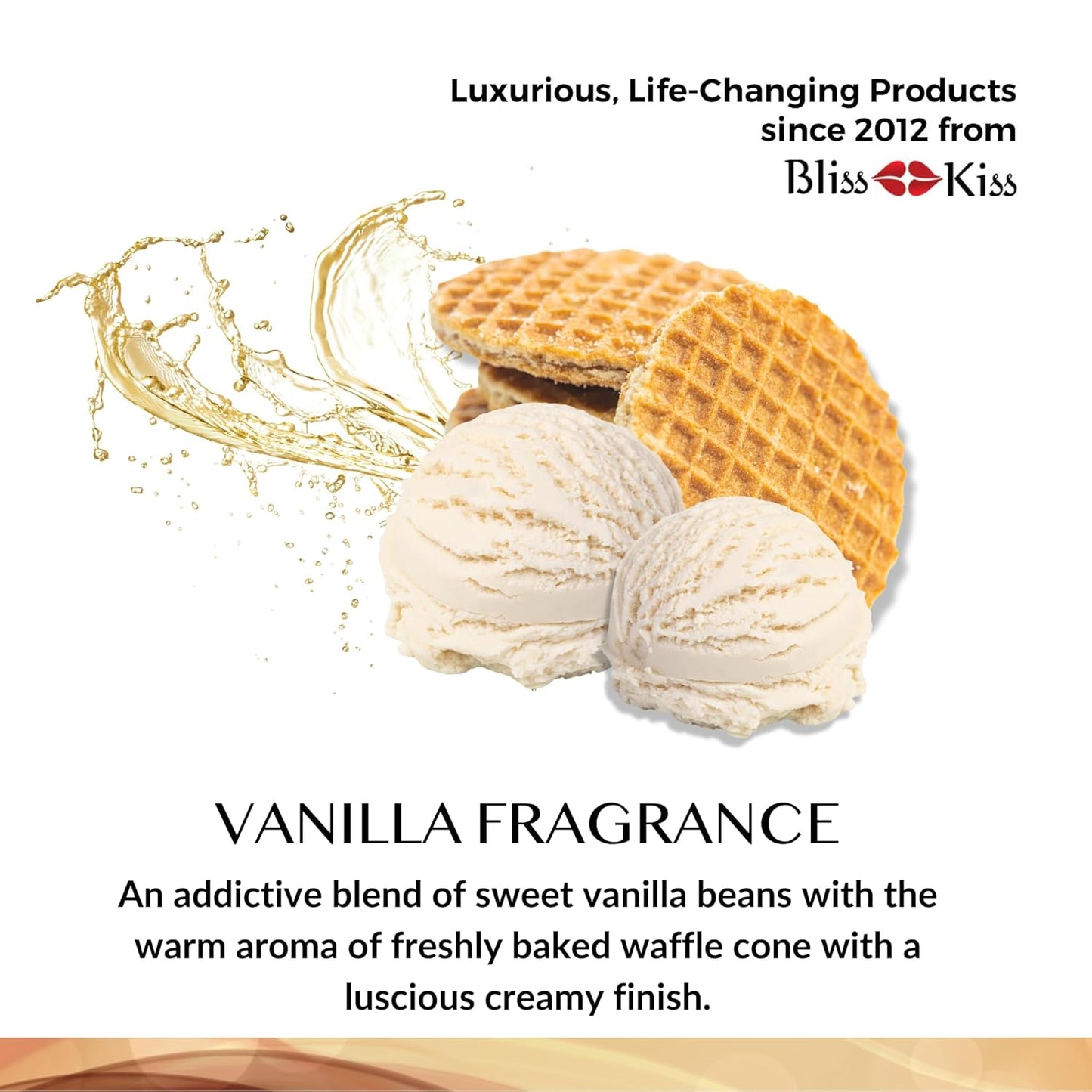 Bliss Kiss | 4 Vanilla Fragrance Nail Oil Cuticle Pens w/Vitamin E & Jojoba⏤Nail Strengthener Nail Growth Serum for Brittle Peeling Breaking Thin Nails