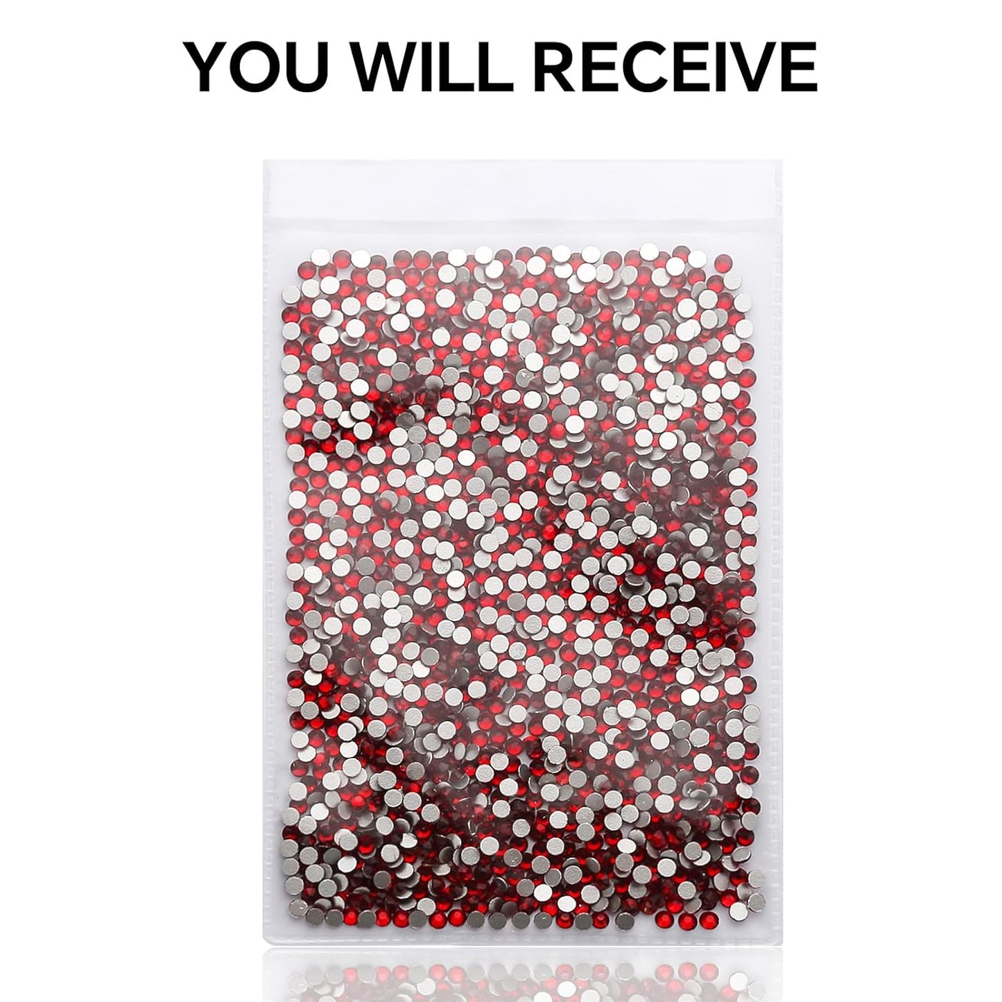 1440Pcs Siam Crystal Rhinestones,Glass Flatback Rhinestones Gemstones Small for Nail Face Makeup Art Crafts Clothes Decoration -(SS4,1.6mm,Siam)