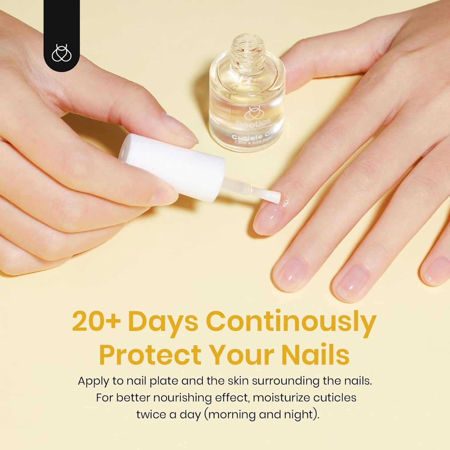 Beetles 7.5ml Cuticle Oil Nail Oil Cuticle Care for Nail, Damaged Cuticles, Stronger Nails Spa and Hand Manicure Essentials for Repaired Thin Nails DIY Home for Women