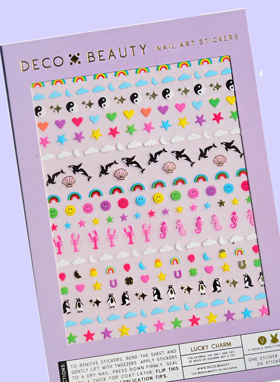 Lucky Charm Nail Stickers - Trendy, Long-Lasting Nail Art Decals – Easy DIY Application for Salon-Quality Manicures