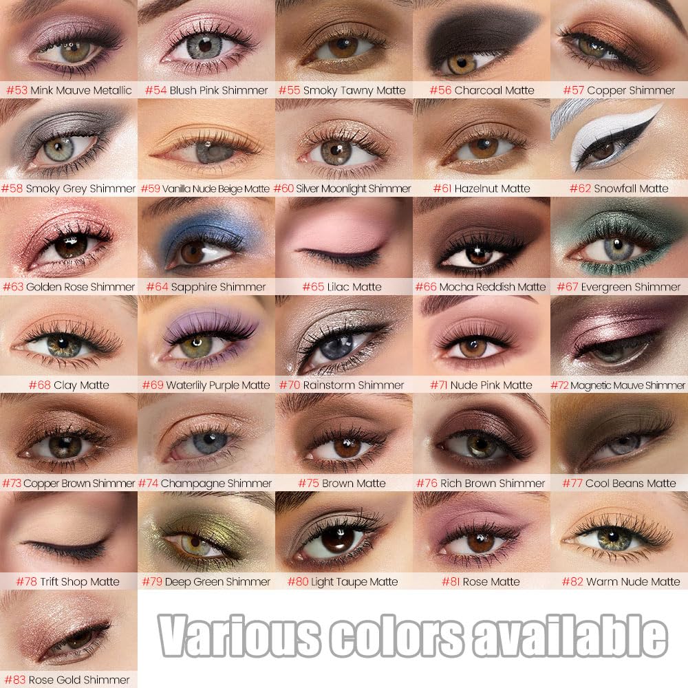 Magnetic Mauve Shimmer Cream Eye Shadow Stick Makeup for Women, Shimmer Eyeliner Pencil Eyeshadow Brightener Stick for Eyes, Waterproof Eyeshadow Applicator Blendable sombras para ojos 72#