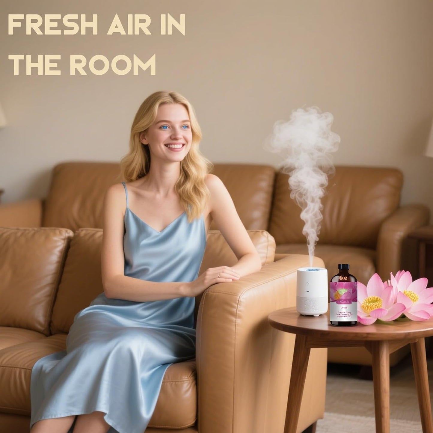 Lotus Fragrance Oil-Lotus Essential Oil 4.33oz (130ml)-100% Pure Natural Scent for Diffusers, Candles, Soap Making & Aromatherapy-Relaxing Home & Gift Essential Oil for Bath, Massage