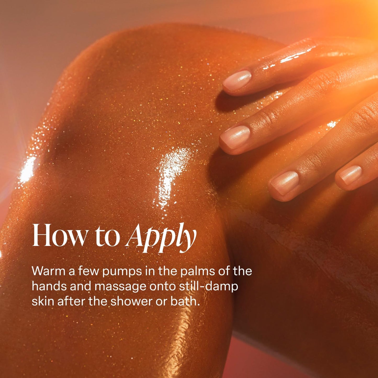 Saltair Shimmering Body Oil - Santal Bloom Scented Dry Oil Moisturizer with Light-Reflecting Pearl Pigments. Moisturizing Glow for All Skin Types - 4 Fl Oz