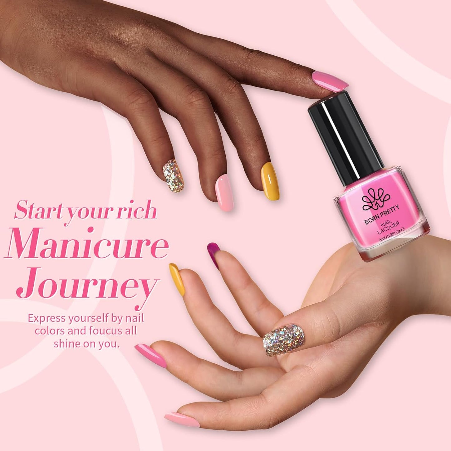 Born Pretty Fall Nail Polish Set, 15 Colors Quick Dry Nail Polish Kit Orange Yellow Brown Red Pink Silver Gold Glitter Color Changing Orange Nail Lacquer Glossy Fingernail Polish Manicure Set