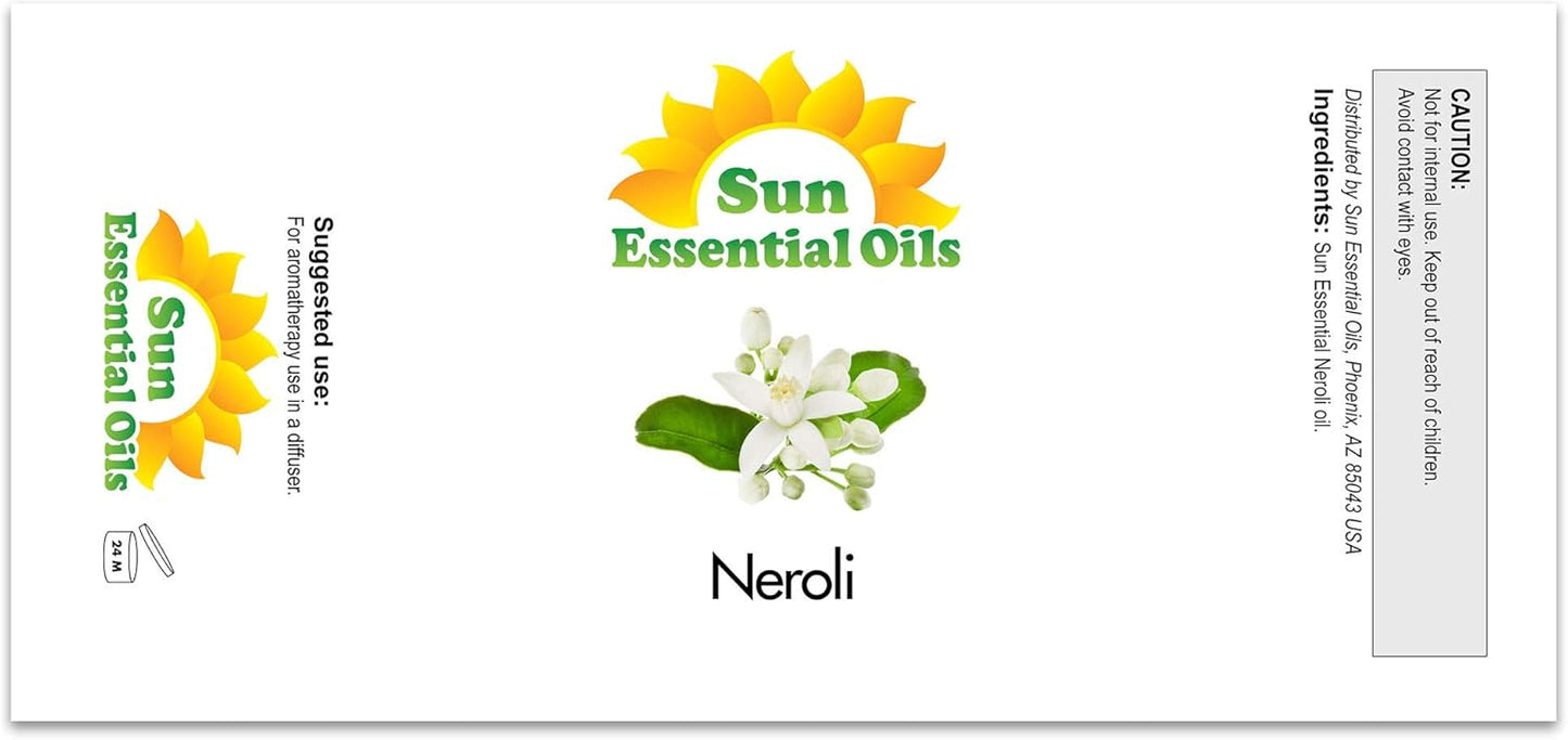 Sun Essential Oils Neroli Essential Oil - Neroli Aromatherapy Oil for Diffuser (16 fl oz)