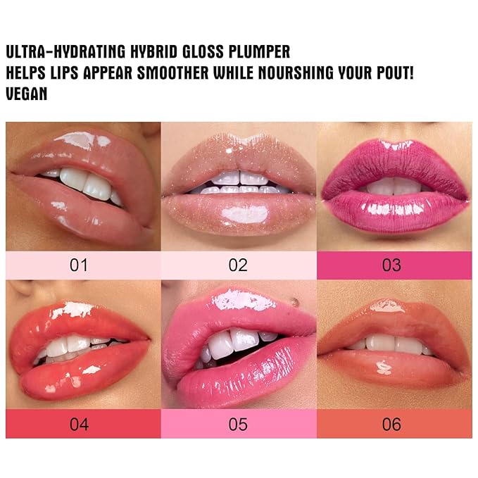 Lip Plumper Gloss,Natural Spicy Lip Plumping Booster Moisturizing Hydrating Lip Plumping Oil and Lip Care Serum for Women Girls(#5)