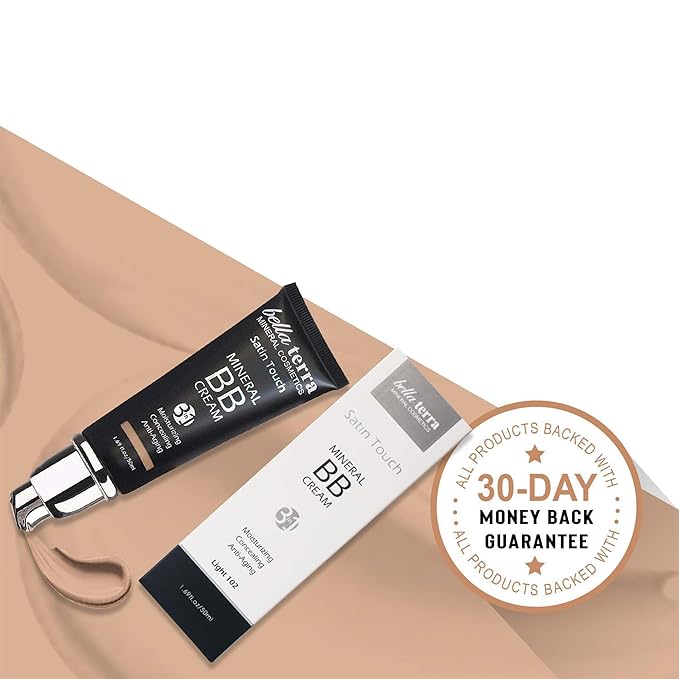 Bellaterra Cosmetics BB Cream - Tinted Moisturizer, Mineral Foundation Makeup, Fair 101 | Skin Perfector, 1.69 oz