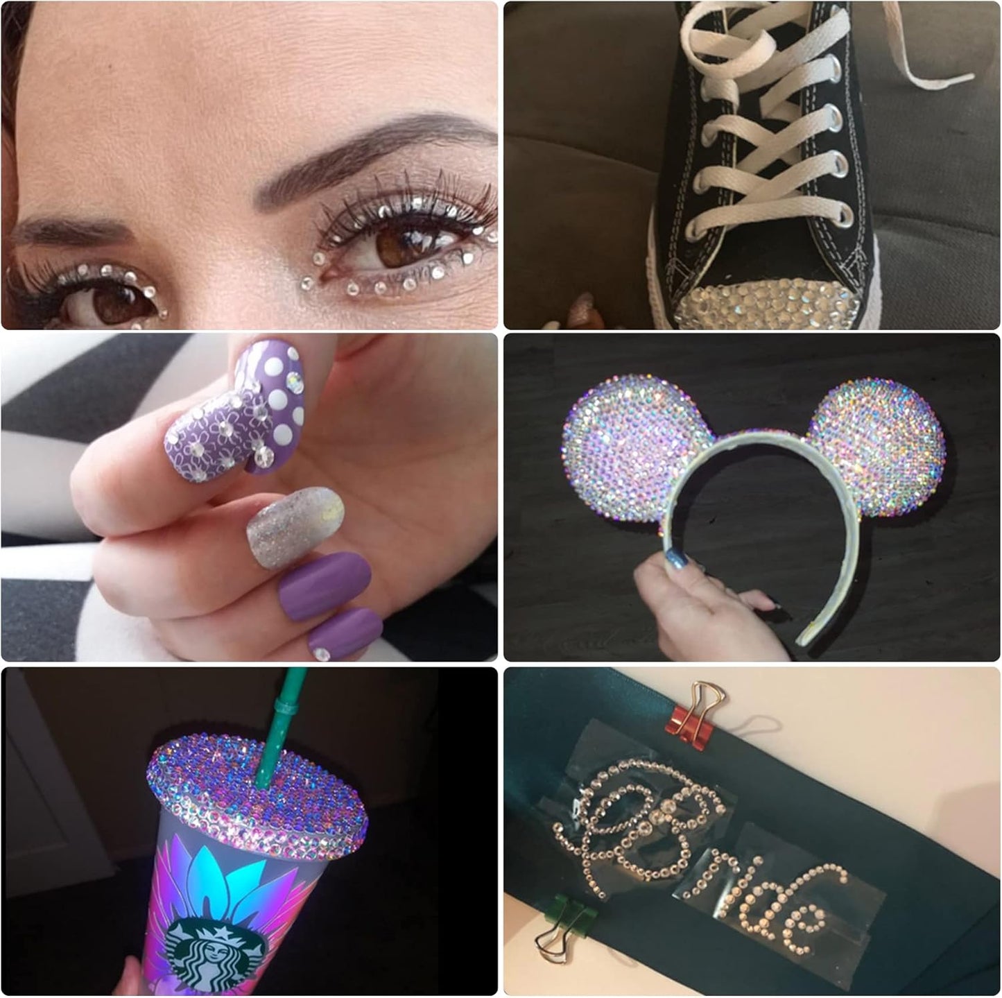 Multi Size 3mm 4mm 5mm Rhinestones Set for Nails Crafts Orange Non Hotfix Rhinestones Nail Gems Rhinestone Jelly AB&Round Flat Back Resin Rhinestone for Makeup Clothes Shoes Eyes Bottles Crafts