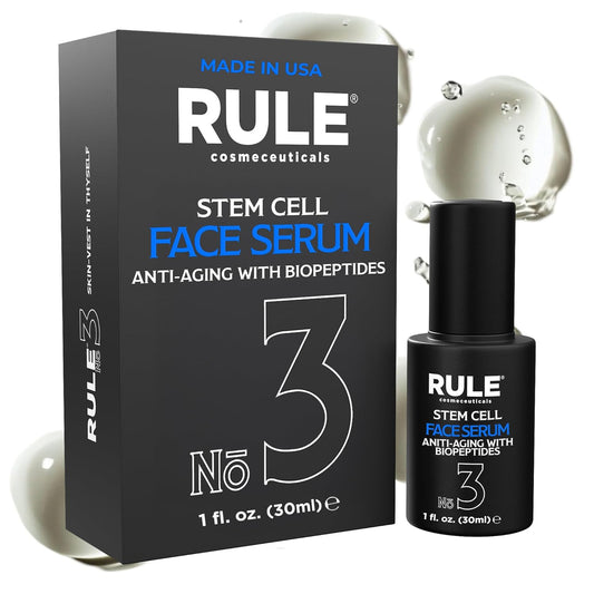No.3 - Facial Serum with Biopeptides & Apple Stem Cells, Face Serums for Anti Aging, Peptide Serum as Skin Toner and Dark Spot Remover for Face, 30 mL
