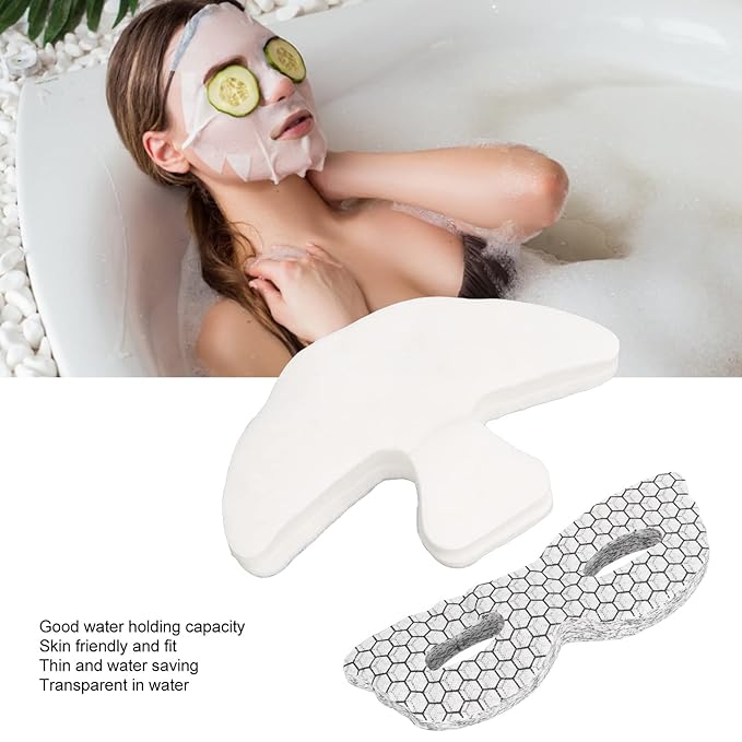 ZJchao Disposable Eye Forehead Masks, Eye Forehead Mask Paper Silk DIY Soft Disposable Hydrating Eye Care Paper Facial Eye Pads Spa DIY Clear Eye Mask Paper Beauty Sheets for Home Beauty