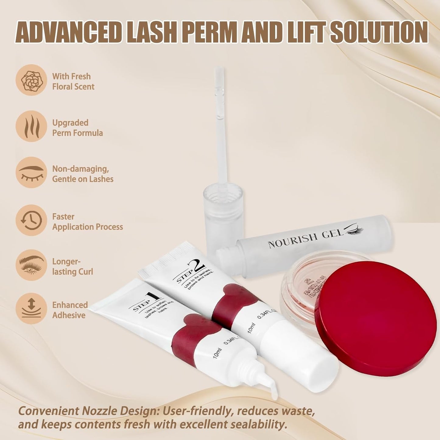 Upgraded Lash Lift Kit Professional - Eyebrow Lamination & Eyelash Perm Kit with High Adhesion Glue and Long-Lasting Curling Set, Gentle Formula for Sensitive Eyes
