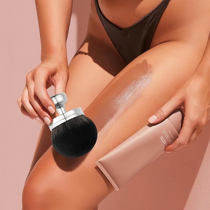 docolor Extra Large Body Makeup Brush For Self Tanner, 3 Inch Width Self Tanning Brush Kabuki Brush, Soft synthetic hair, for Foundation, self-tanners, bronzer, sun blocks, powder, For Face and Body