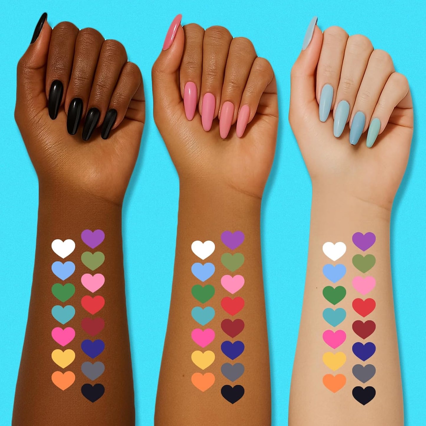 UCANBE Halloween Makeup Palette, 15 Colors Matte Black White Red Blue Green Purple Pink Eye Shadow, High Pigmented Blendable Bright & Dark Shade Pallet for Cosplay SFX Costume Stage Parties